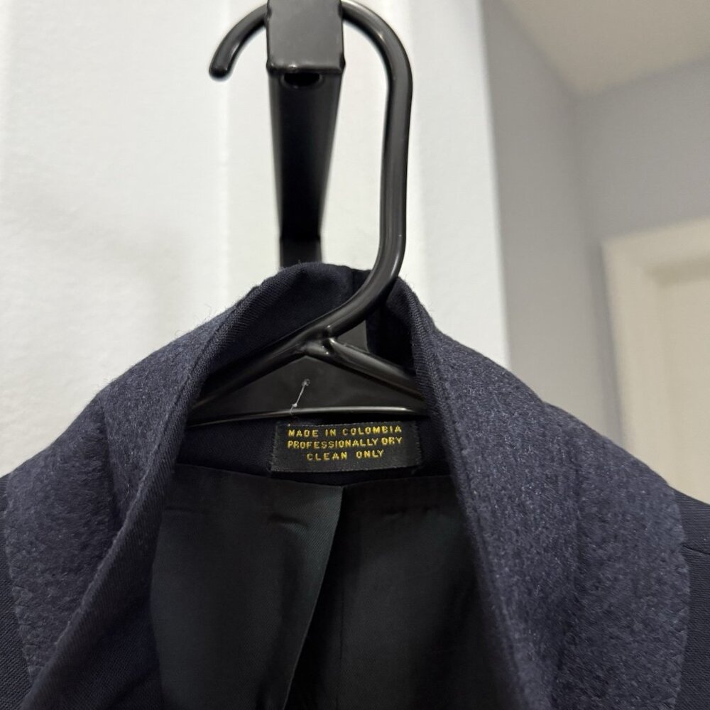 Vintage Oscar de la Renta Men’s Navy Blue Double-Breasted Blazer 42R - Picture 14 of 14